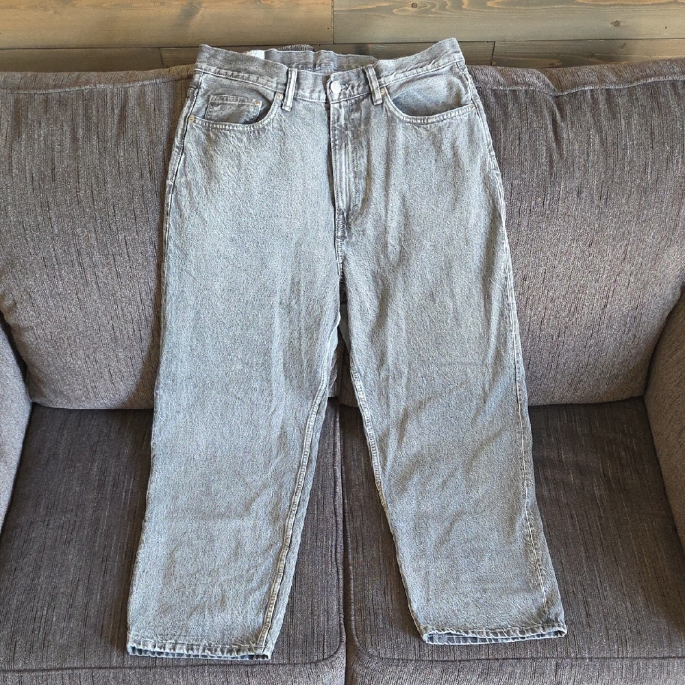 H&M Light Gray Baggy Jeans
